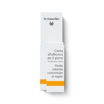 Dr. Hauschka Crema all’albicocca per il giorno con Fluido colorato concentrato in Onpack