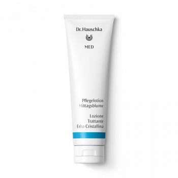 Dr. Hauschka Med Lozione trattante Erba Cristallina: rinforza e tratta la pelle secca che tende a presentare desquamazioni Lozione trattante per pelle soggetta a problematiche specifiche, come la neurodermatite: Dr. Hauschka Med Lozione trattante Erba Cristallina